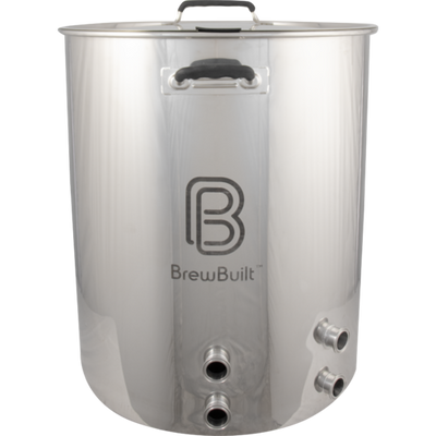 BrewBuilt 50 Gallon Stainless Steel Brewing Kettle with 4x 1.5 inch Tri Clamp Ports