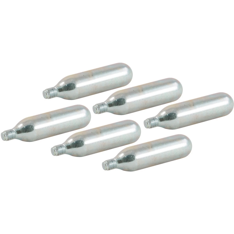 6 PACK - 16g CO2 Threaded Cartridges - Quick Refill for Mini CO2 Regulators