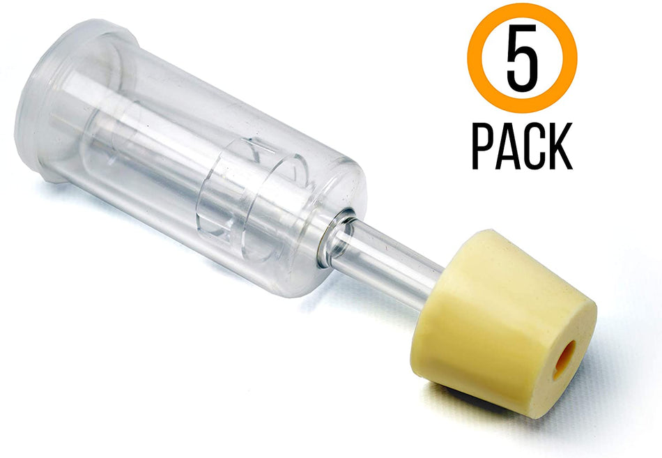 5 PACK Three-Piece Airlock and Drilled #6.5 Stopper Fermentation Beer Making Wine Making Kombucha Fits Gallon Jugs