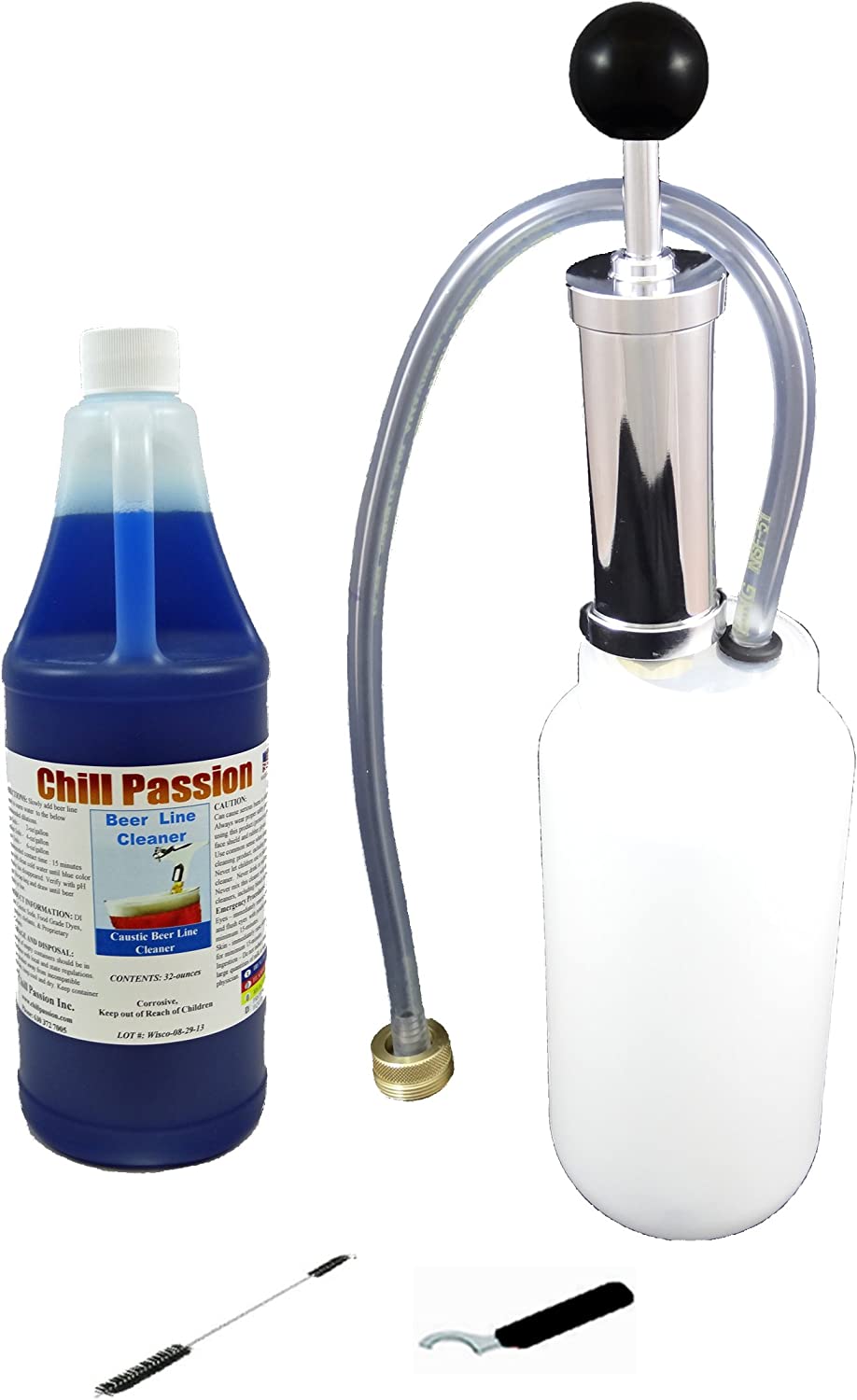 Beer Line Kit with 32 oz Cleaning Solution Liquid