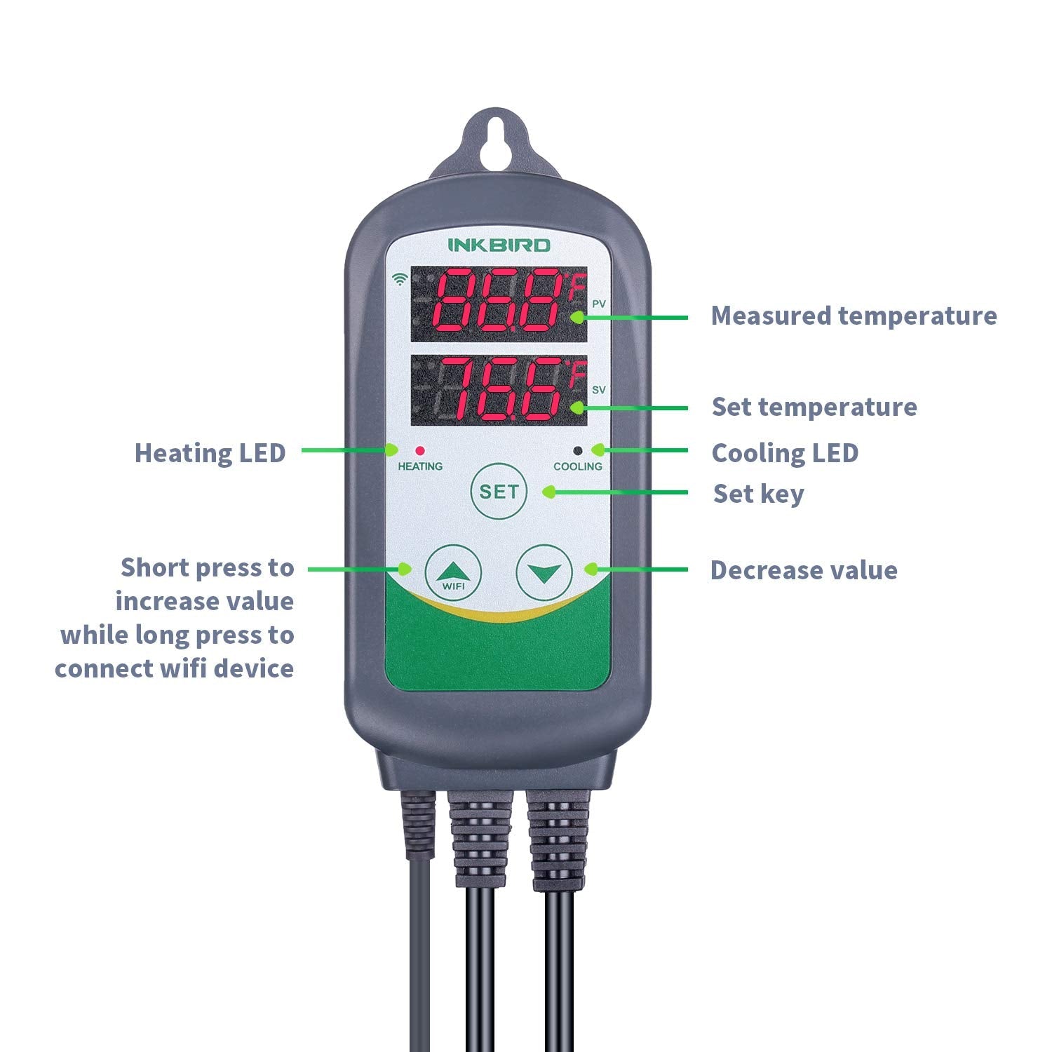 Inkbird ITC-308 Digital WiFi Temperature Controller – HowdyBrewer