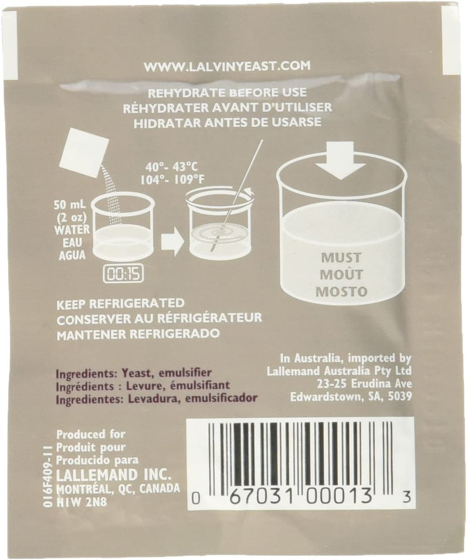 Lalvin 10 PACKS of K1V-1116 Dry Yeast