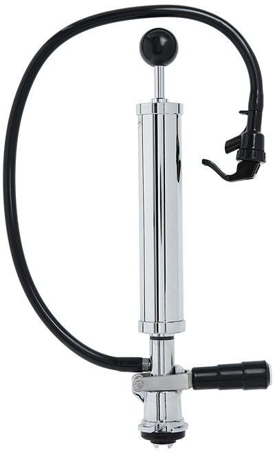 Bev Rite CPE86 Heavy-Duty Sanke D System Party Pump - Chrome Plated 8 Inch Hand-Pump