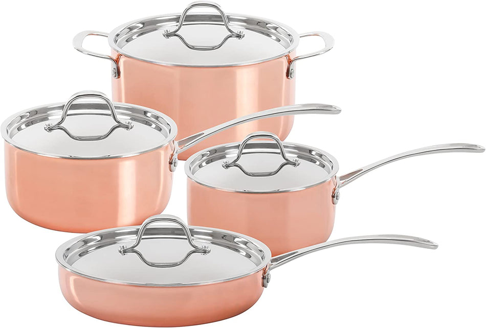 Concord 8 Piece Copper Premium Cookware Set