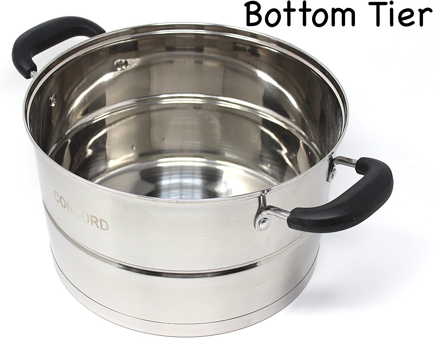 Concord 30 CM Stainless Steel 3 Tier Steamer Pot Steaming Cookware - Triply  Bottom