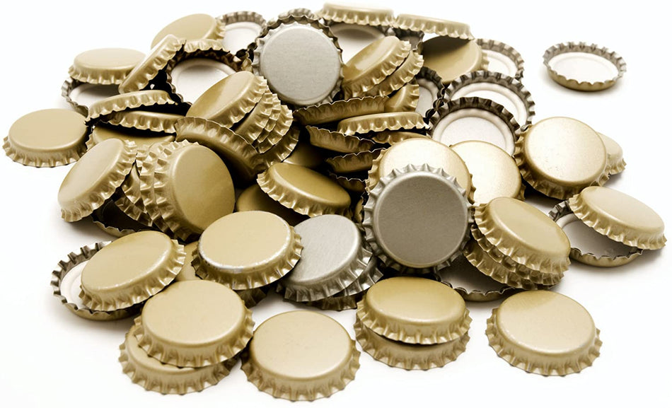 50 PACK Gold Oxygen Absorbing Crown Bottle Caps