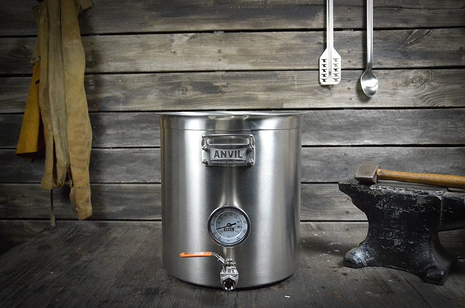 Anvil Stainless Steel Brew Kettle with Ball Valve, Thermometer & Dip Tube