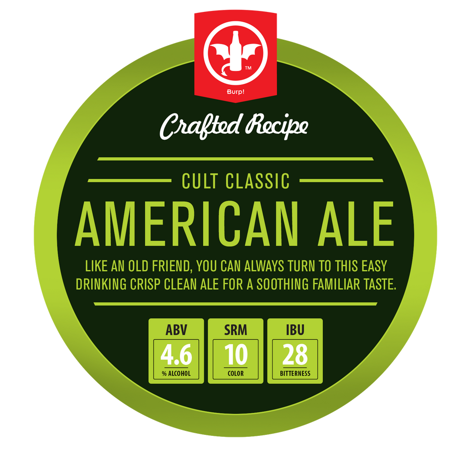 2 Gallon Cult Classic American Ale Homebrew Recipe Ingredient Kit