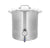 Home Brew Kettle Stock Pot with Ball Valve & Thermometer Weldless Fittings - Stainless Steel