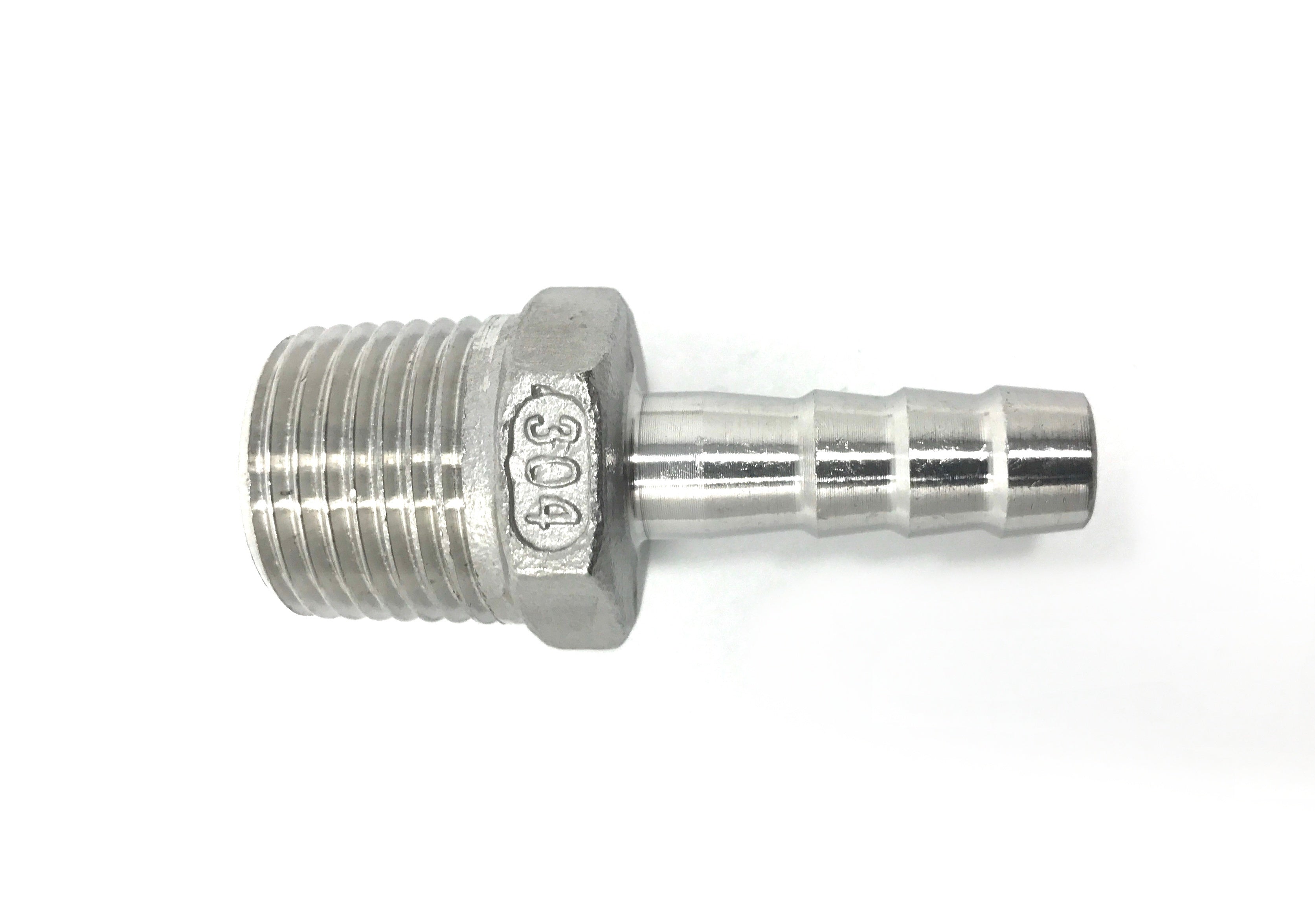 3/8" Barb Hose to 1/2" NPT Threads (304 S/S) - 2 PK