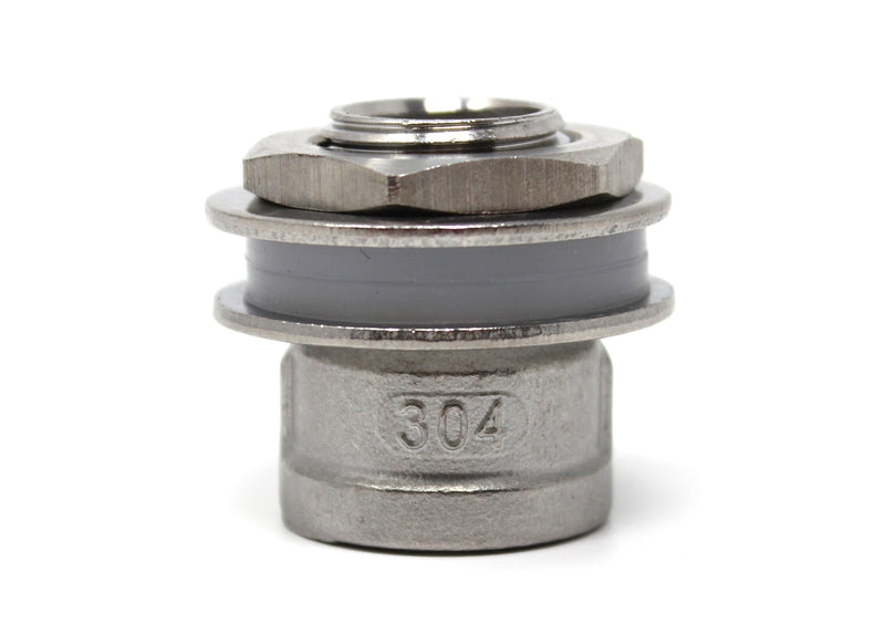 Concord Full 304 Stainless Steel 1/2" Weldless Bulkhead Fitting