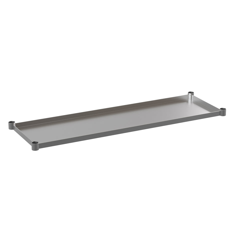 Woodford Galvanized Under Shelf for Prep and Work Tables - Adjustable Lower Shelf for 24" x 60" Stainless Steel Tables