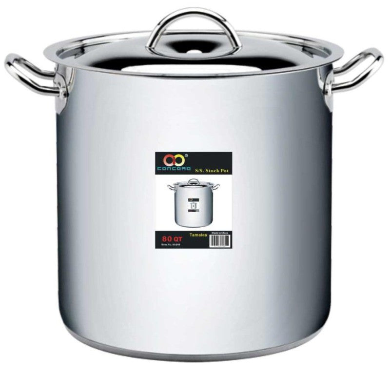 SAS-Series Full Mirror Polish Stainless Steel Brew Kettle w/ Thick Tri-Ply Bottom (Avail. in 50 and 80 QT) - Concord Kettles