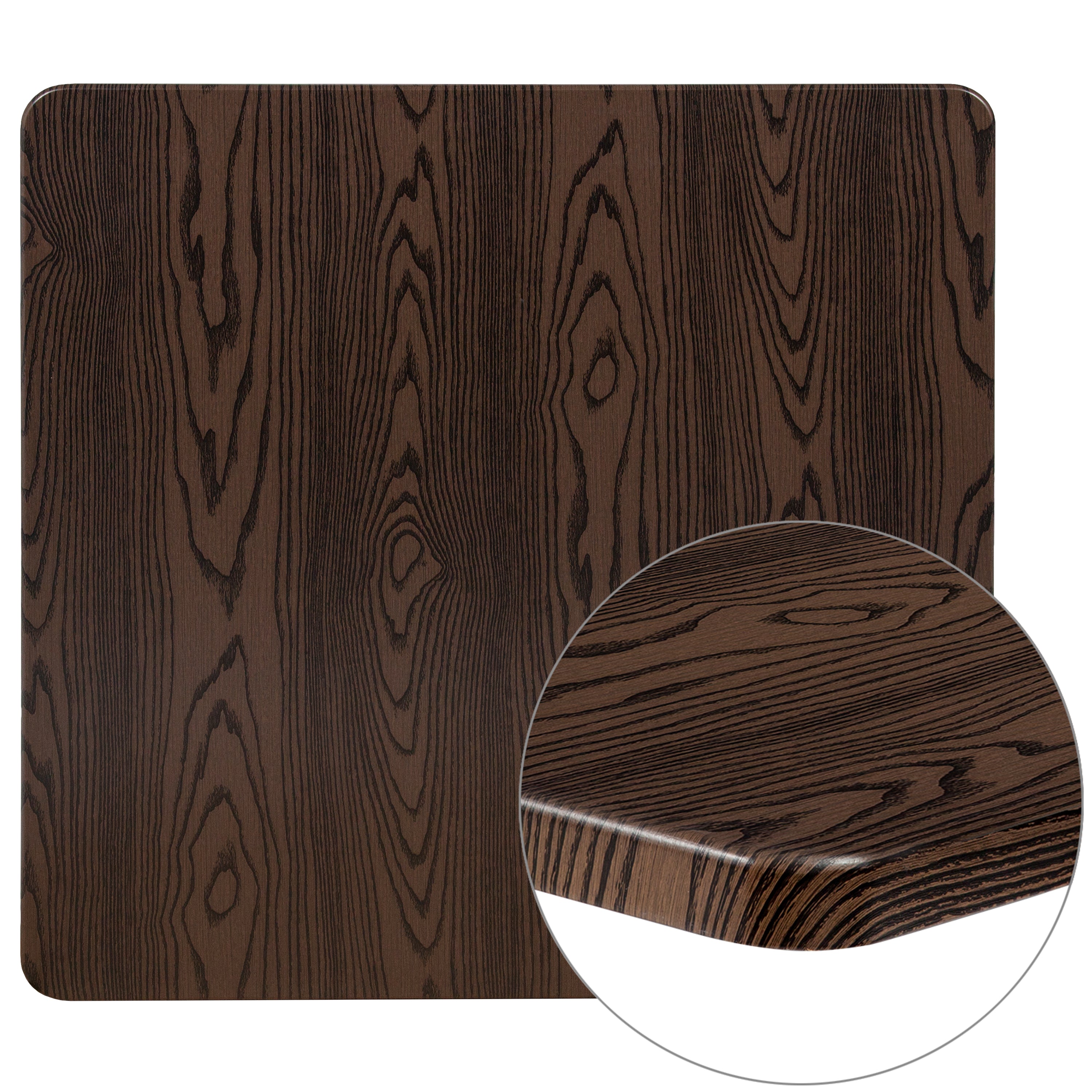 Glenbrook 36" Square Rustic Wood Laminate Table Top