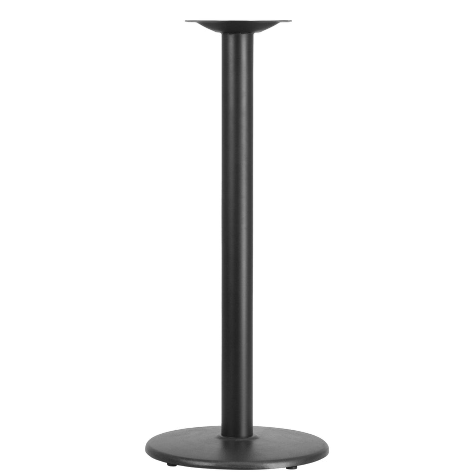 Beverly 18'' Round Restaurant Table Base with 3'' Dia. Bar Height Column