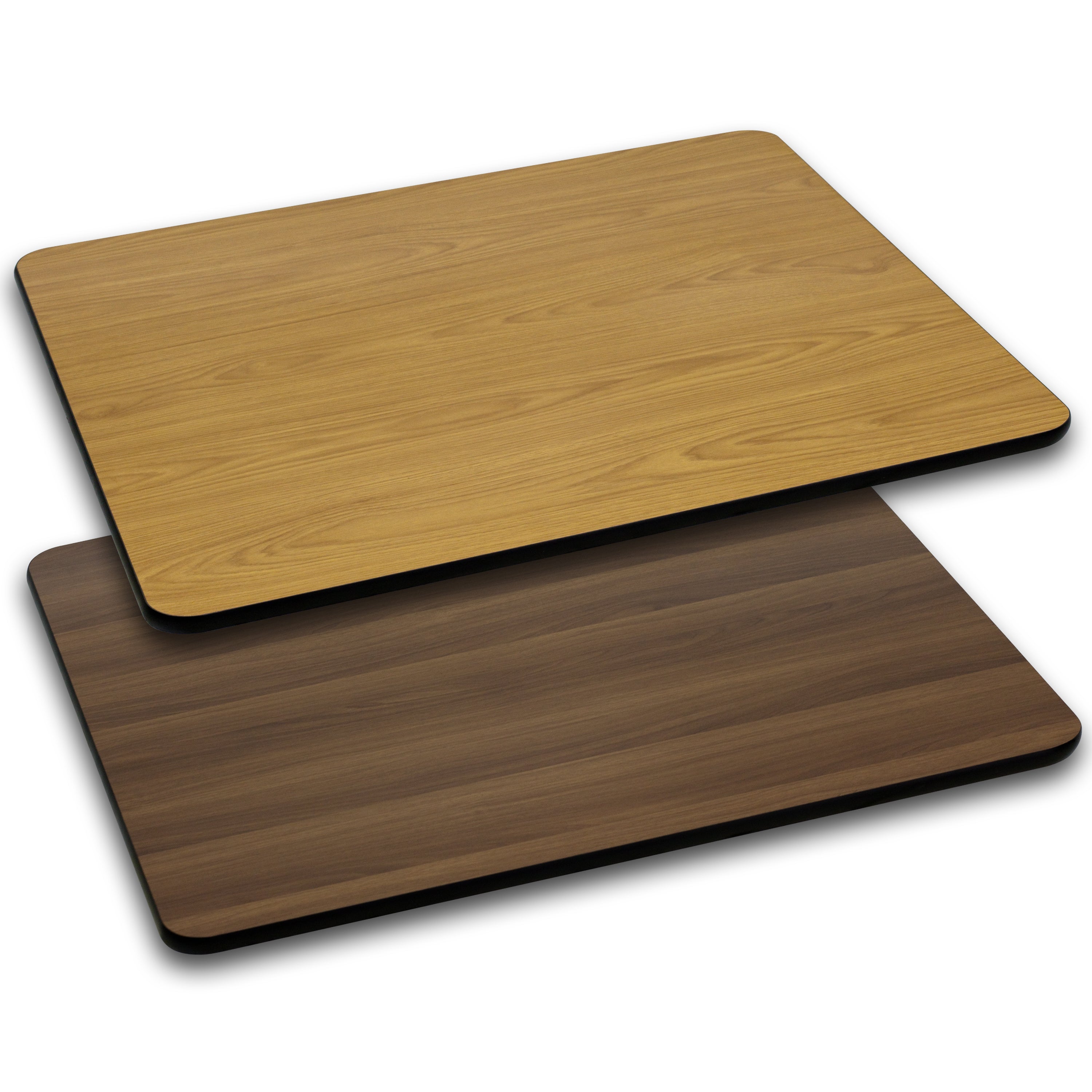 Glenbrook 30'' x 48'' Rectangular Table Top with Natural or Walnut Reversible Laminate Top
