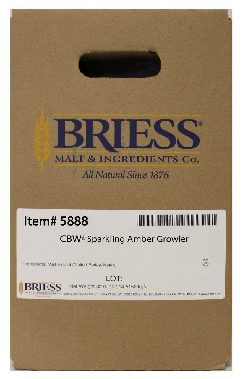 CBW Sparkling Amber Liquid Malt Extract (LME) - 32 lb Growler