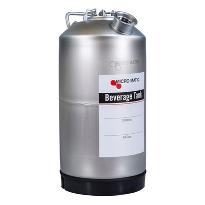 18 Liter (4.75 Gallon) Stainless Steel Cleaning & Beverage Tank - Micro Matic B-18-D-2 D-System Sanke