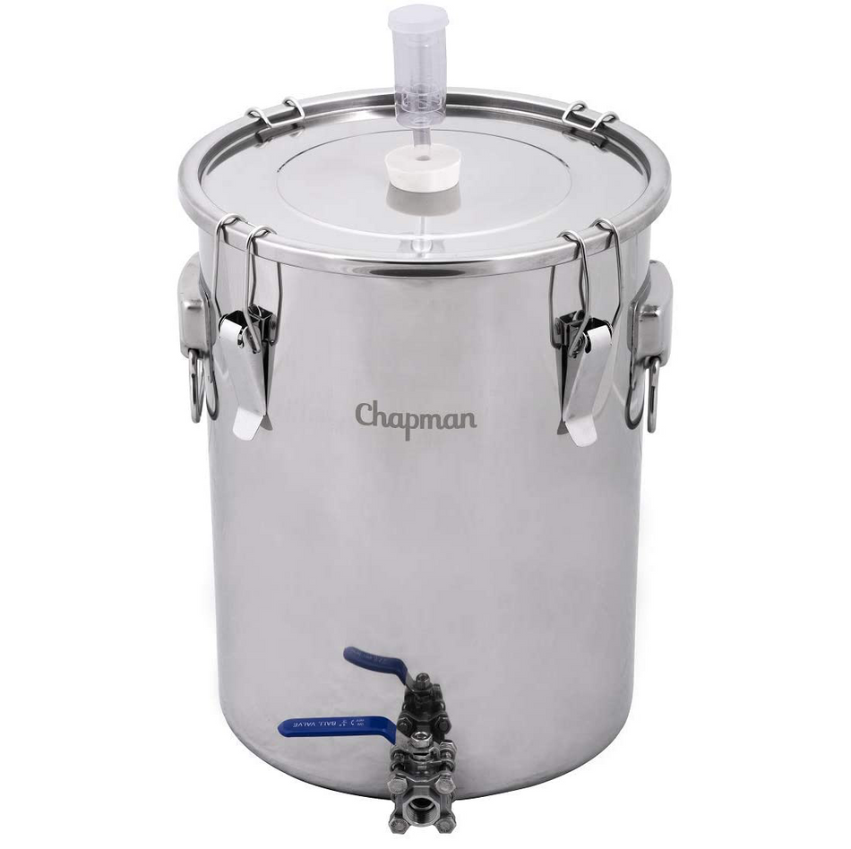 U.S. Solid Plastic Fermenter, Fermenting Bucket with Spigot and 3-piece  Airlock, 6.5 Gallon