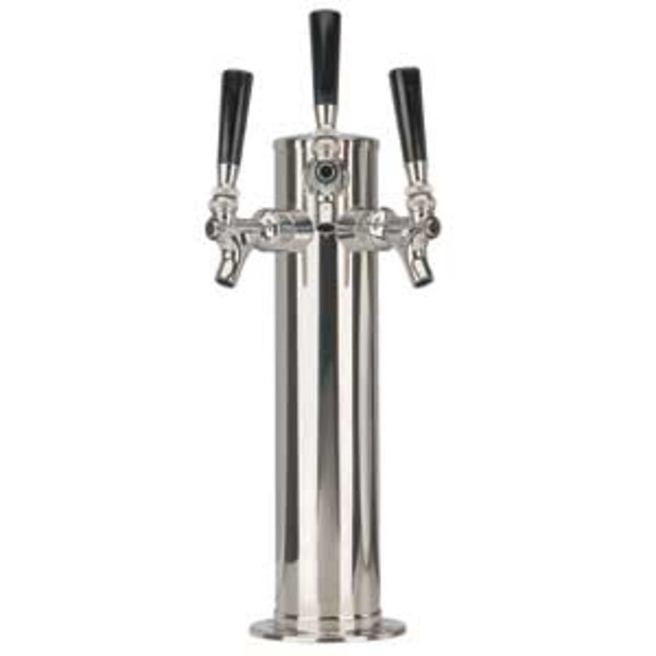 Micro Matic Polished Stainless Steel 3 Tap Tower - 3" Column - DS-133-PSS