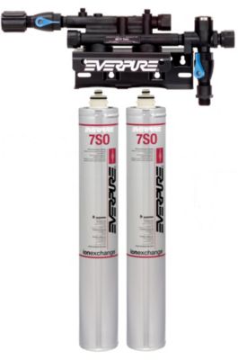 Everpure® - 9272-22 - QC71 Twin Head, with Shut Off and Gauge