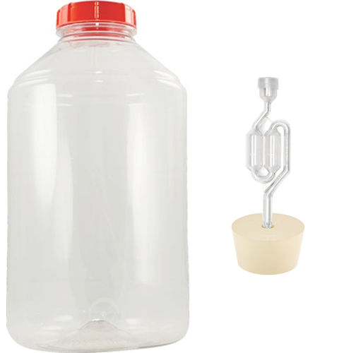 FerMonster 7 Gallon Plastic Carboy Kit - Includes #10 Stopper & Twin Bubble Airlock