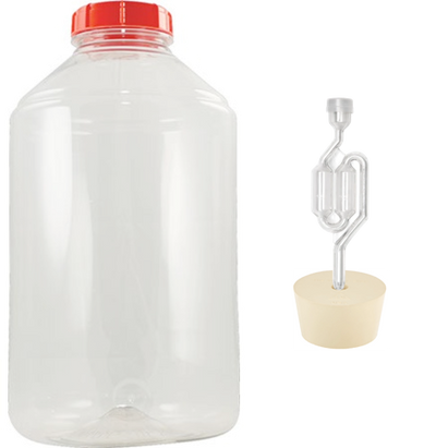 FerMonster 7 Gallon Plastic Carboy Kit - Includes #10 Stopper & Twin Bubble Airlock