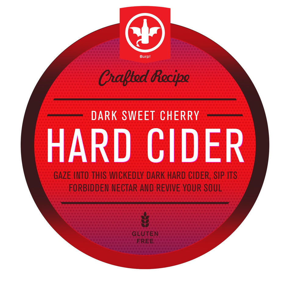 2 Gallon Dark Sweet Cherry Hard Cider Homebrew Recipe Ingredient Kit - Gluten Free