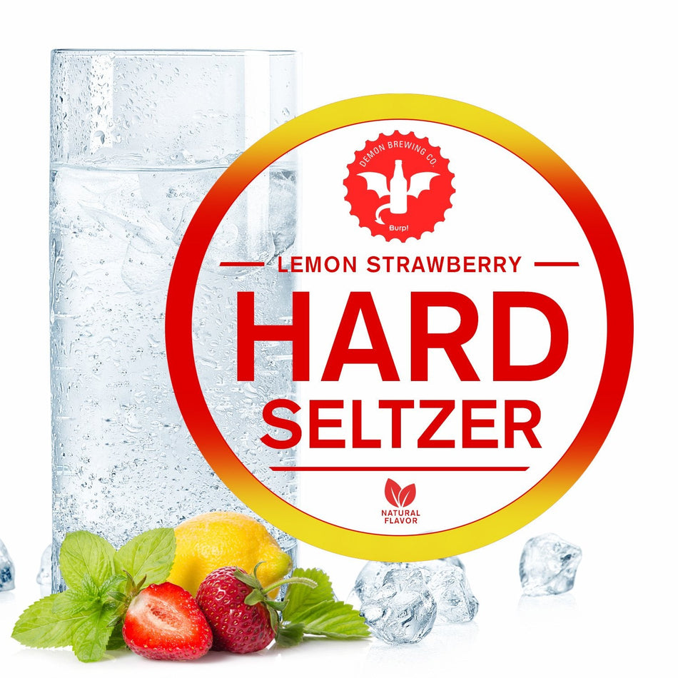 2 Gallon Lemon Strawberry Hard Seltzer Homebrew Recipe Kit