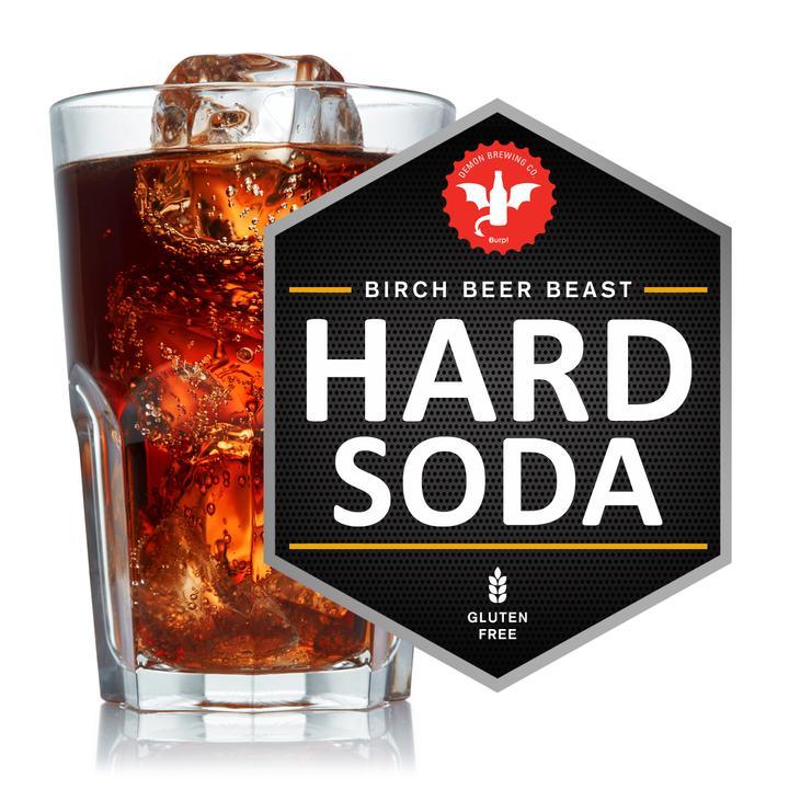 2 Gallon Birch Beer Beast Hard Soda Homebrew Recipe Kit - Wintergreen Fermentable Craft Soda