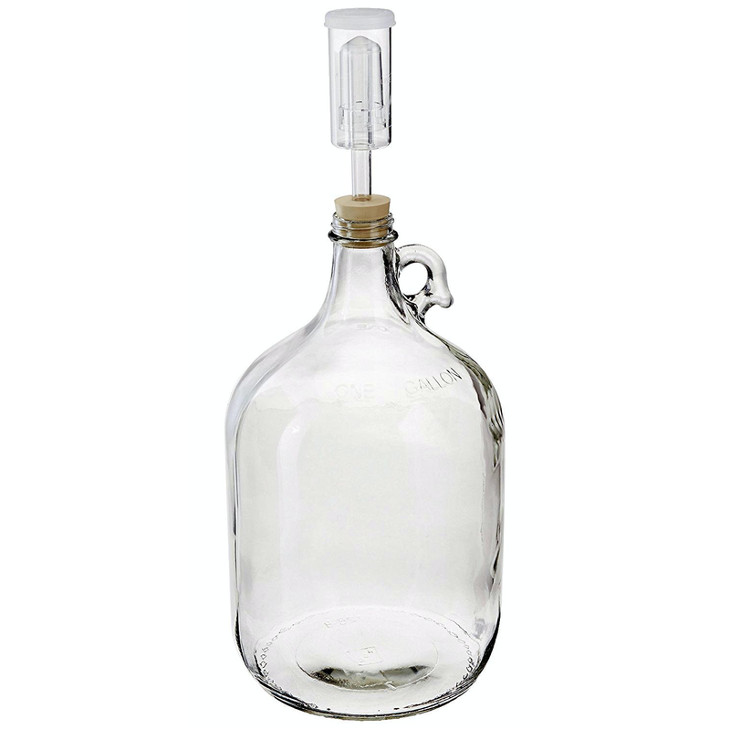 1 Gallon Homebrew Fermentation Kit - Glass Carboy & Airlock