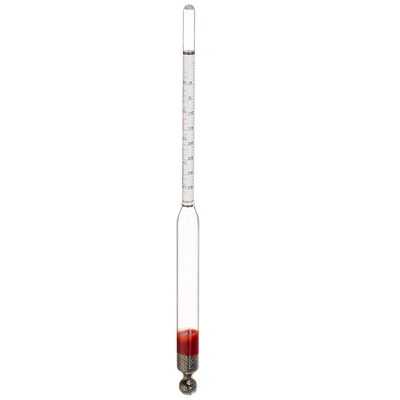 Triple Scale Glass Hydrometer - Specific Gravity, Brix, and ABV