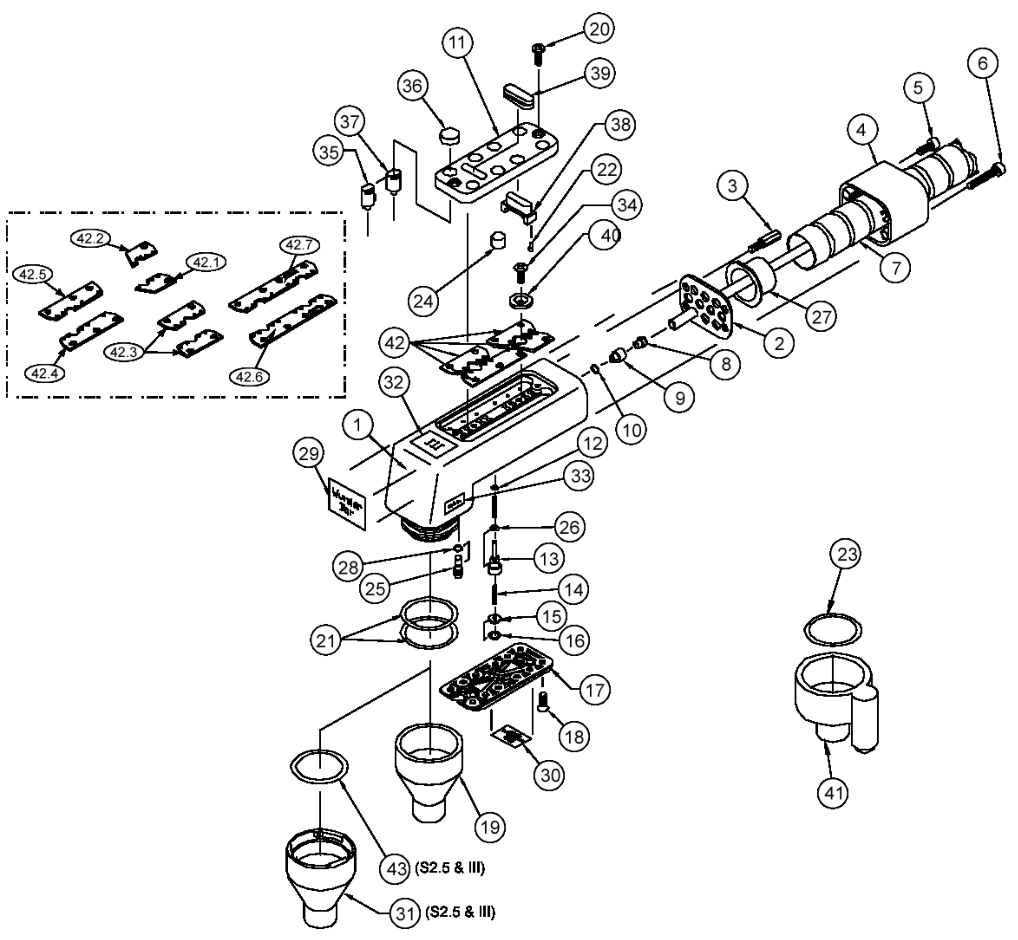 Wunder-Bar Mark 4 bar gun handle exploded parts diagram